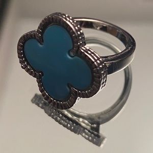 * 4/$20 Costume Jewelry Ring Turquoise Clover